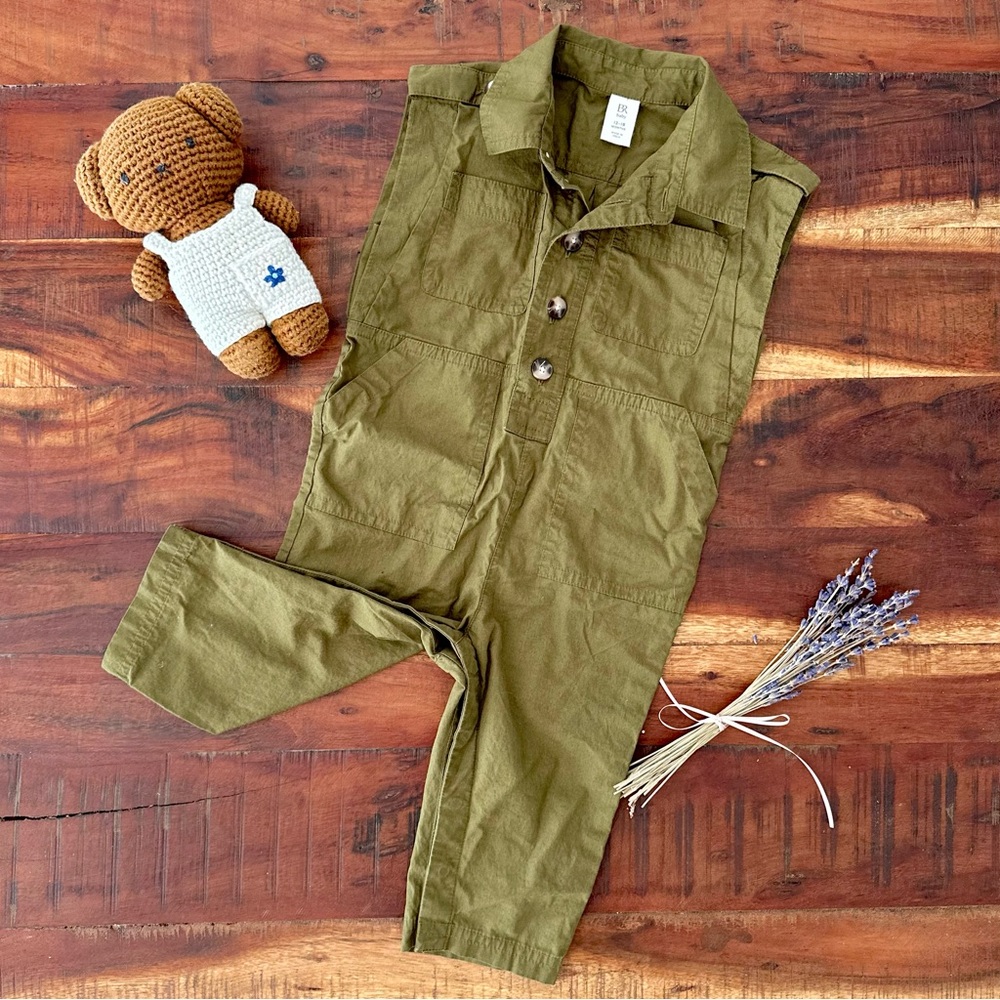 Banana Republic Poplin Flightsuit for Baby + Toddler. Caper Green 12 - 18 Month